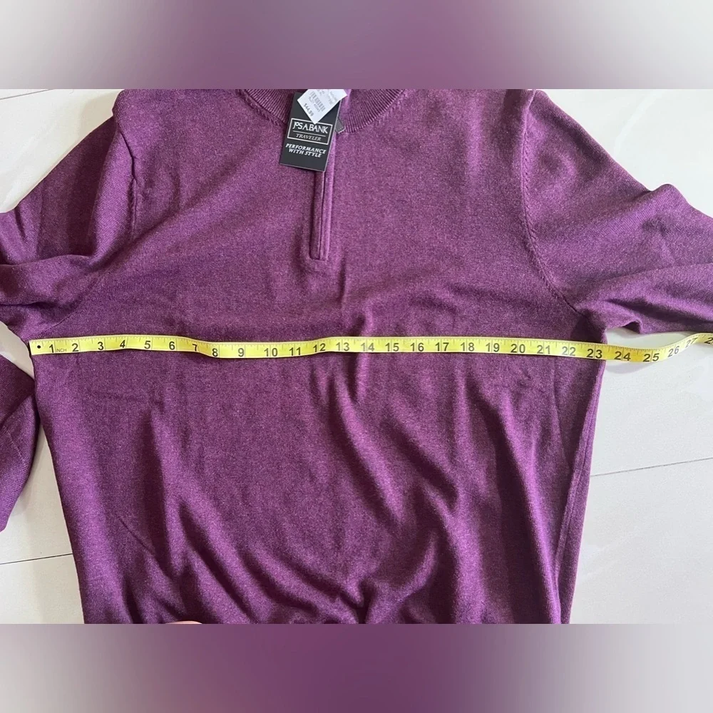 COPY - Jos A Banks Men’s Merino Wool 1/4 Zip Pullover. Size XL